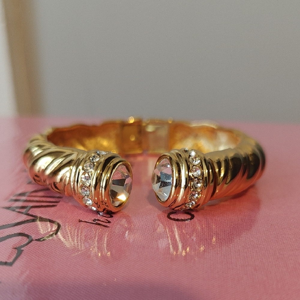 Elegant Gold and Silver Crystal Bracelet